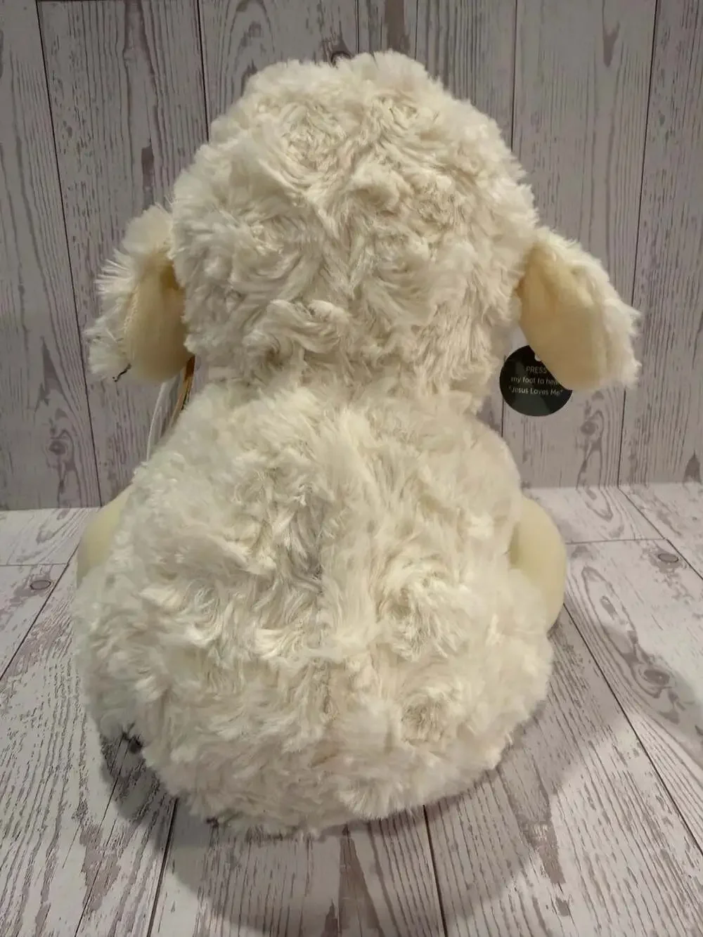 Demdaco Jesus Loves Me Musical Lamb Plush with Pink Blanket